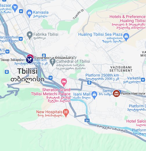 Краснодар тбилиси карта